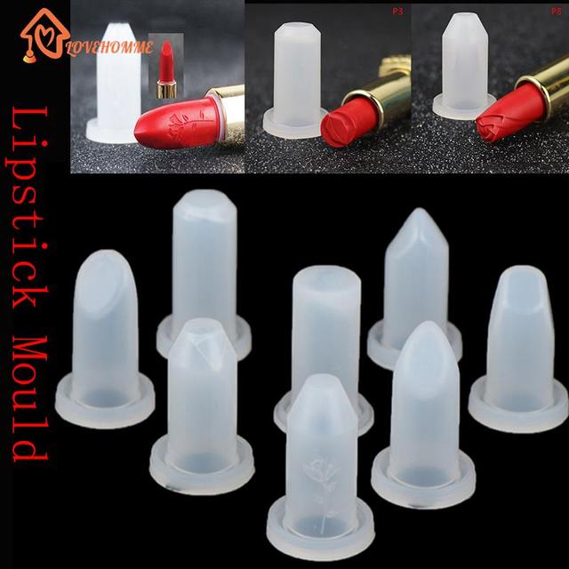 1pc 12.1mm Lipstick Mold Silicone DIY Lip Balm Cosmetic Mould Holder 8 Type  Good Use Lipstick Mould DIY Craft Tool Handmade Mold - AliExpress